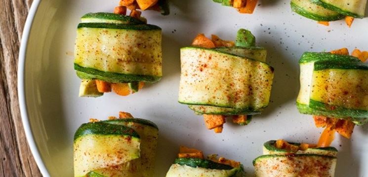 Involtini di zucchine e patata dolce